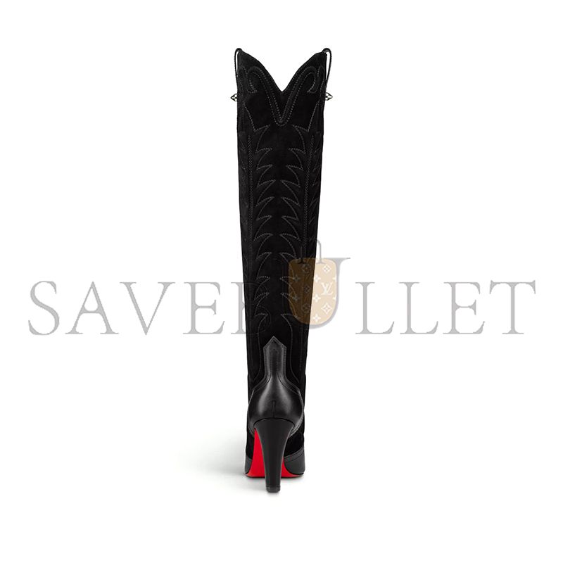 Chr1st1an louboutin sanita botta 85 leather and suede boots